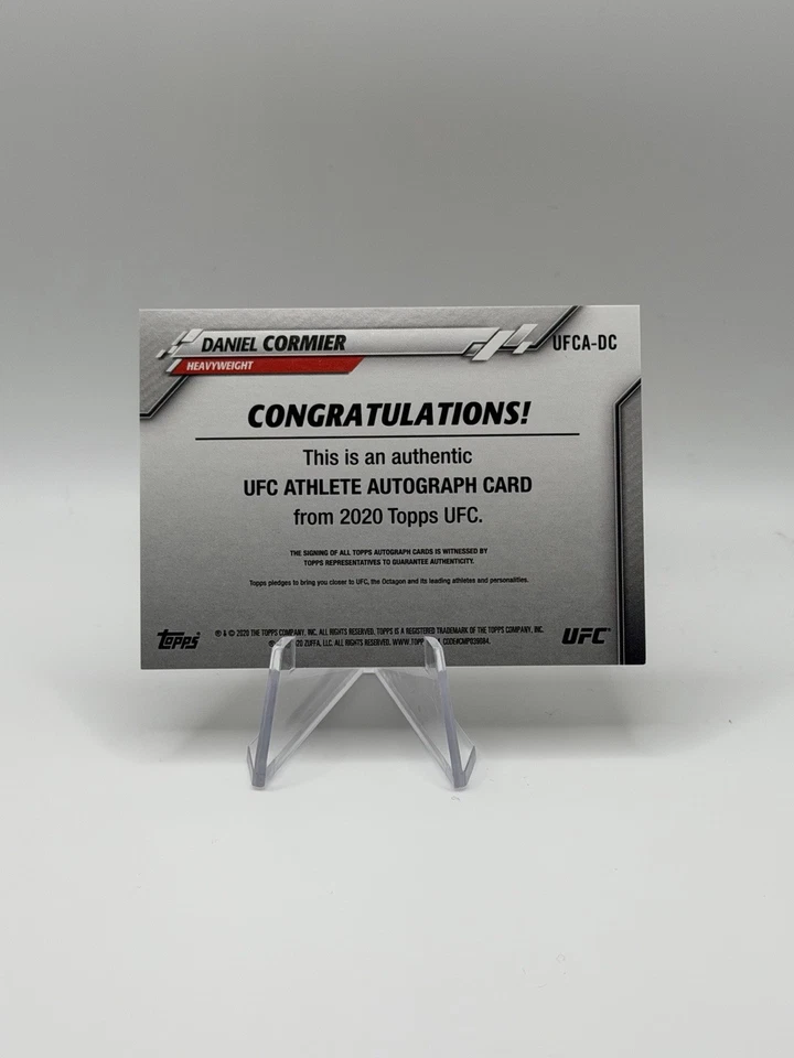 2020 Topps UFC Daniel Cormier Auto UFCA-DC - Image 2 of 2