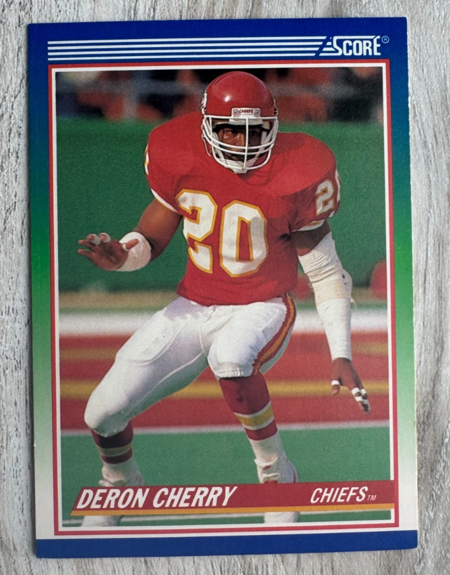 Deron Cherry Kansasy City Chiefs Score 1990 Trading Card #440 Vtg Vintage 90s