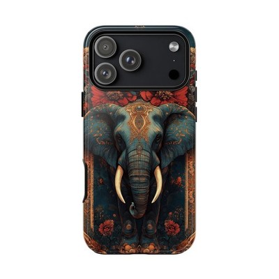 For iPhone/Galaxy/Pixel - Phone Ink Case - Elephant Vintage Artwork