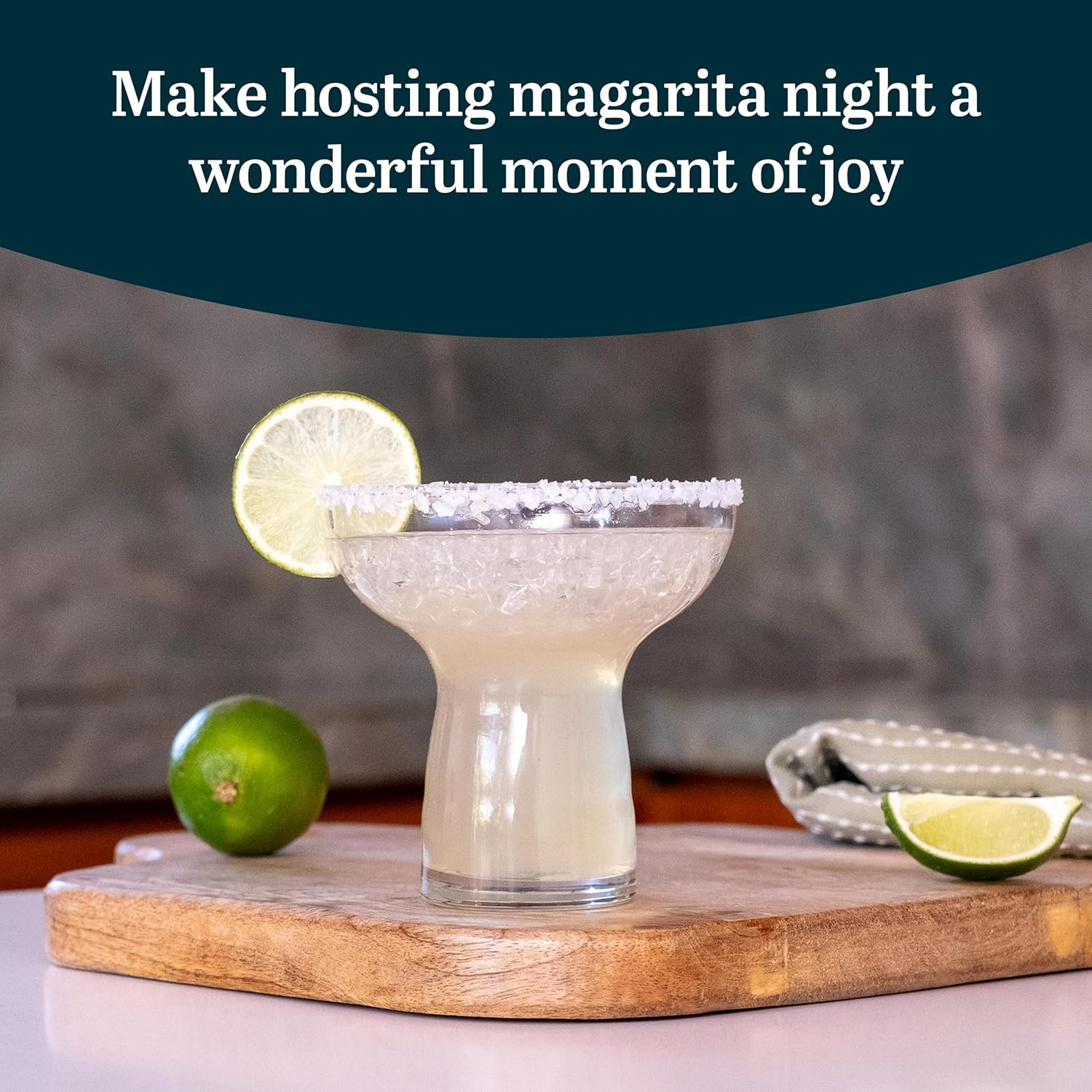 Libbey Stemless Margarita Glasses Set of 6, 10.25 Ounces Classic Margarita Glass