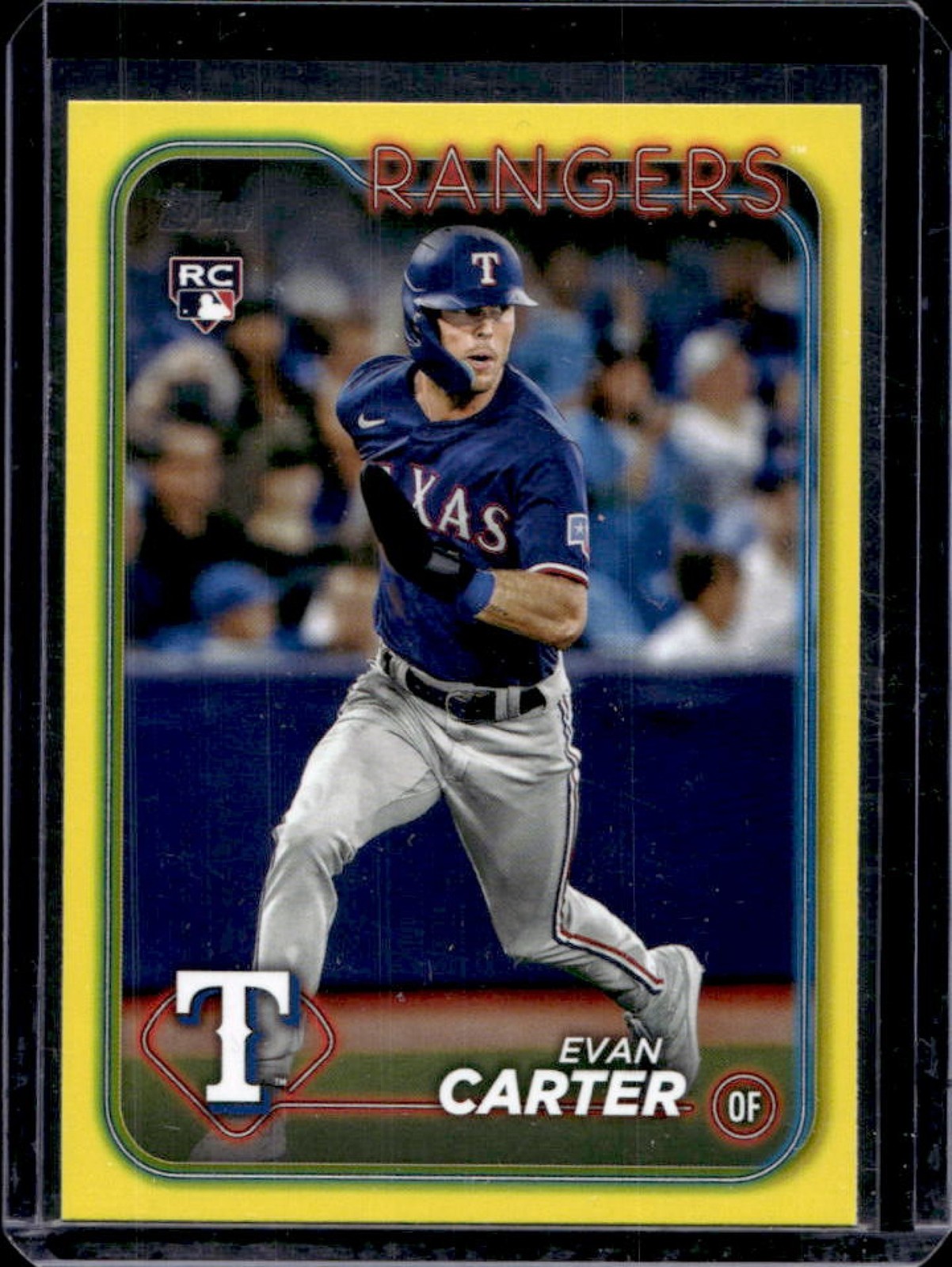 2024 Topps Evan Carter RC Yellow Rookie #280 Rangers