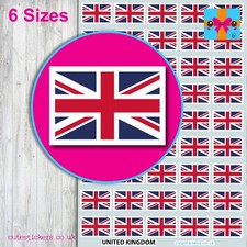 Union Jack Flag Stickers United Kingdom UK Great Britain 6 Sizes Small Sticker