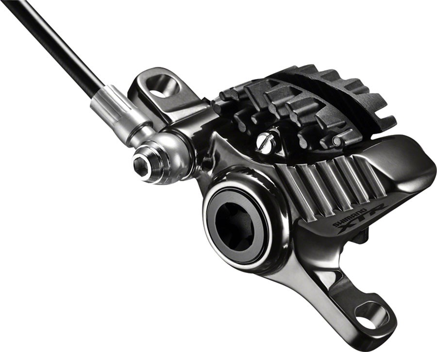 Суппорт гидравлического дискового тормоза Shimano XTR BR-M9020 с металлическими оребренными накладками передний 41590₽