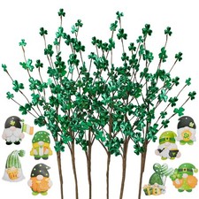 St Patrick s Day Decorations 6 Pcs 24'' Tall Artificial Shamrock Berry Stems ...