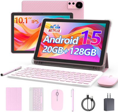 Android 15 Tablet 10 Inch, 20GB RAM+128GB ROM/ 2TB Expandable, 2.0Ghz Quad-Core 