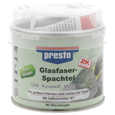 Glasfaserspachtel PRESTO 250g 2K prestolith EXTRA Spachtel inkl Härter 601013