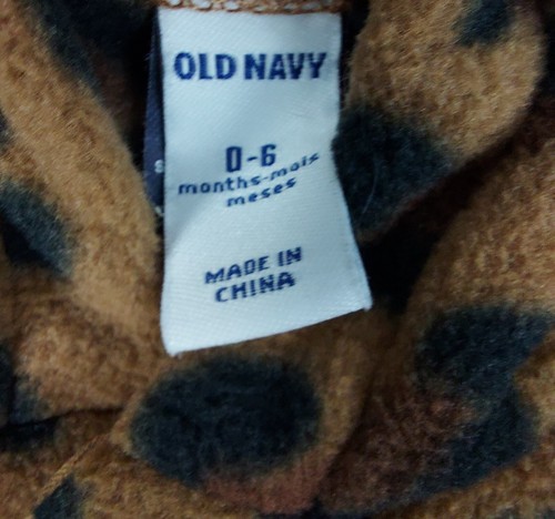 Old Navy Baby 0 6 Months Halloween Costume Leopard Cheetah Infant Hooded 2 Piece - Picture 9 of 12