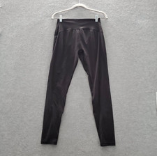 Women Activewear Pants Small Black Leggings Ankle Mid Rise Pull On