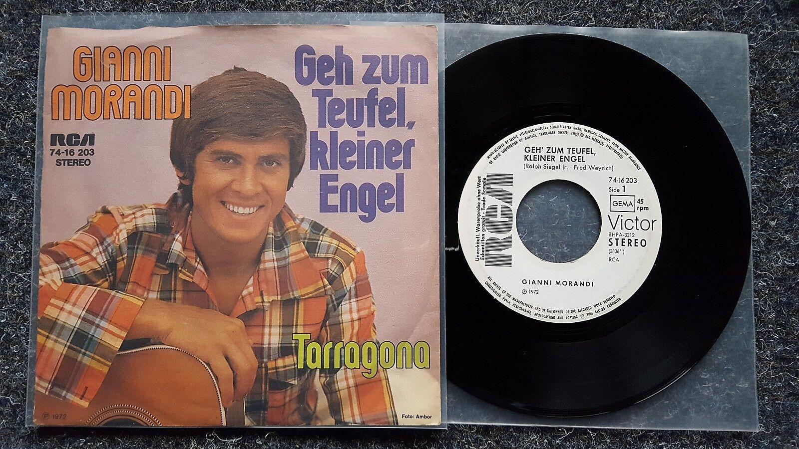 7"" Single Vinyl Gianni Morandi - Geh zum Teufel, keiner Engel SUNG IN GERMAN PRO