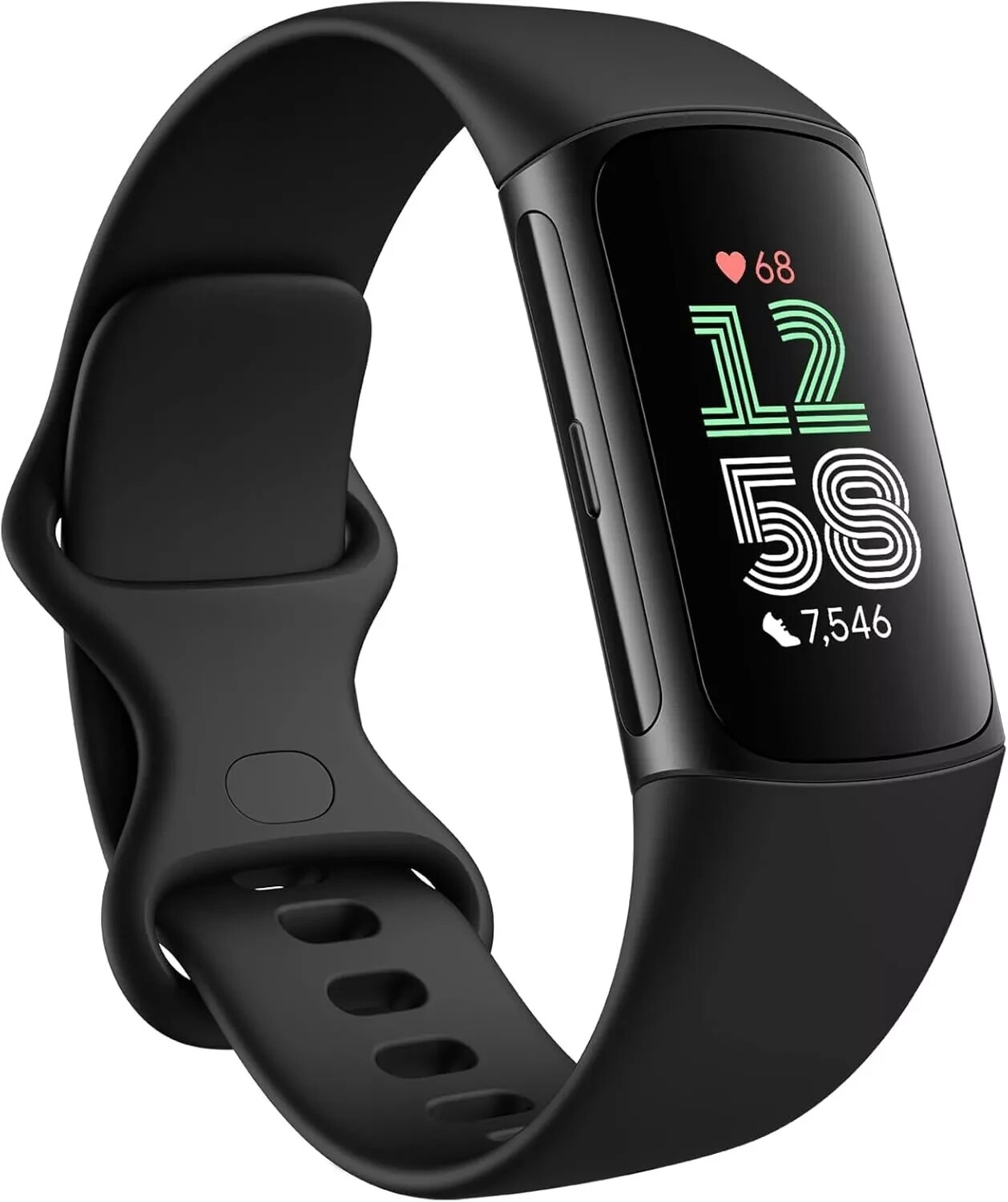 Fitbit Charge 6 Advanced Fitness Tracker with Heart Rate Monitoring Built-in GPS and Stylish NL Black Design-image