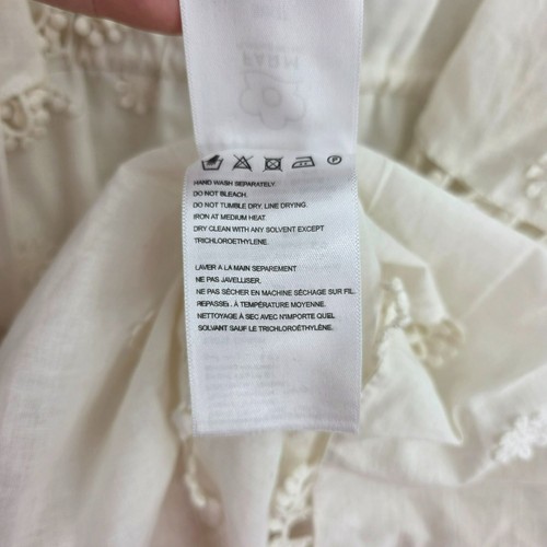 Mini Vestido Farm Rio Flor 3D M Blanco Cuentas Borlas Cuello en V Nuevo Con Defectos - Imagen 10 de 15