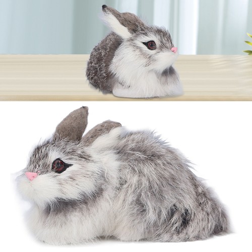 Realistic Plush Bunny High Simulation Rabbit Hair Sturdy Durable Soft - Picture 8 of 12