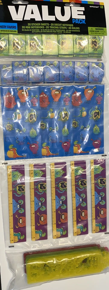 Paquete económico Amscan papelería Halloween fiesta favores pegatinas 100+ nuevas Foto 2 de 3