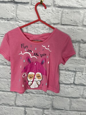 Mädchen T-Shirt rosa ''Spaß im Regen'' Gr. 4-5 Jahre JOE BOXER C7009