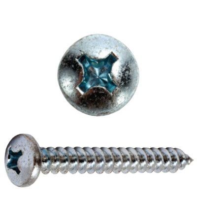 Phillips Pan Head #6-18 x 1'' Zinc Finish Type A Point Sheet Metal Screw 1000 pcs