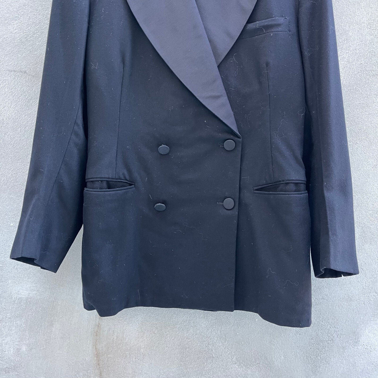 50’s Military Double Breasted Black Officer Coat Gem