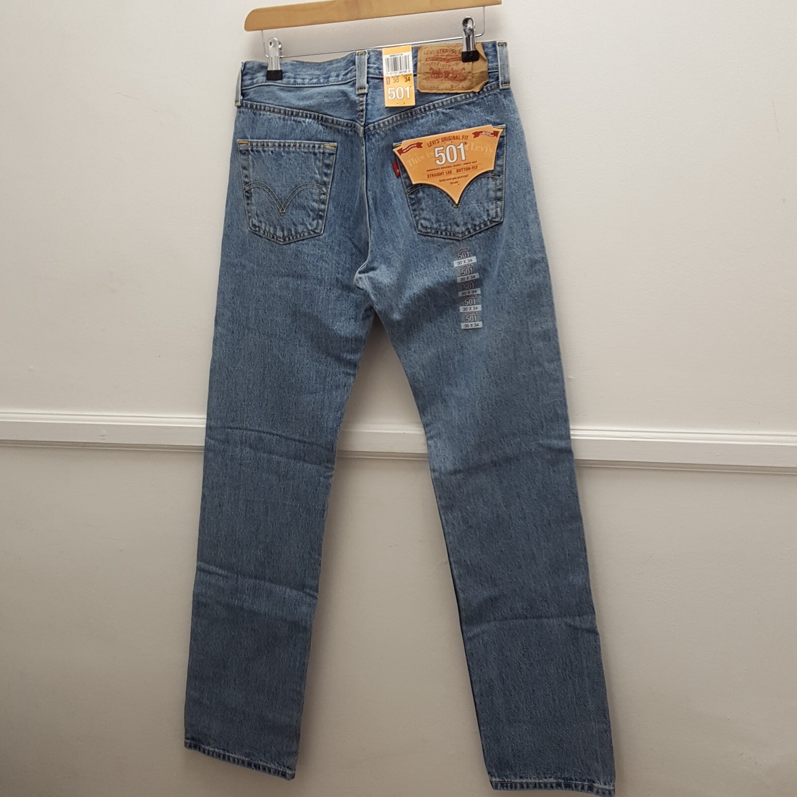Levis+501+Button+Fly+Mens+Jeans+Authentic+Many+Colors+Many+Sizes+With ...