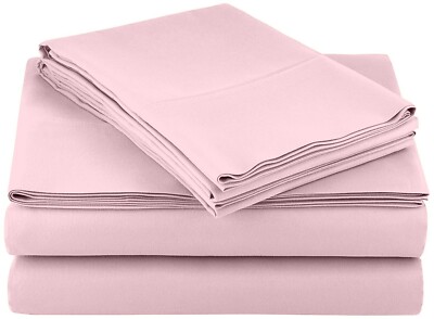 Bed Sheet Set 4 Piece Egyptian Comfort 1800 Count Ultra Soft Deep Pocket