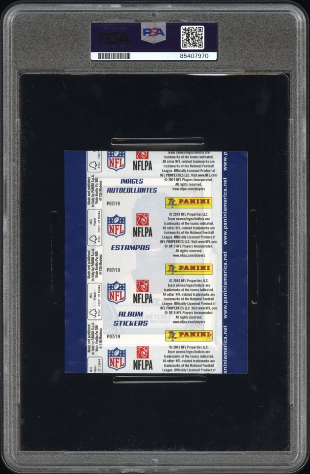 2019 Panini Stickers Pack SHOWING DK Metcalf TRADING CARD RC #99, PSA 10 POP 1 - Image 2 of 4