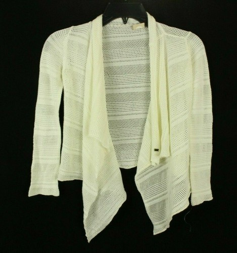 Roxy Girls Open Crochet Cardigan White 