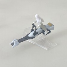 Rare Star Wars Micro Galaxy Squadron Scout Class Speeder Bike Hoth Snowtrooper