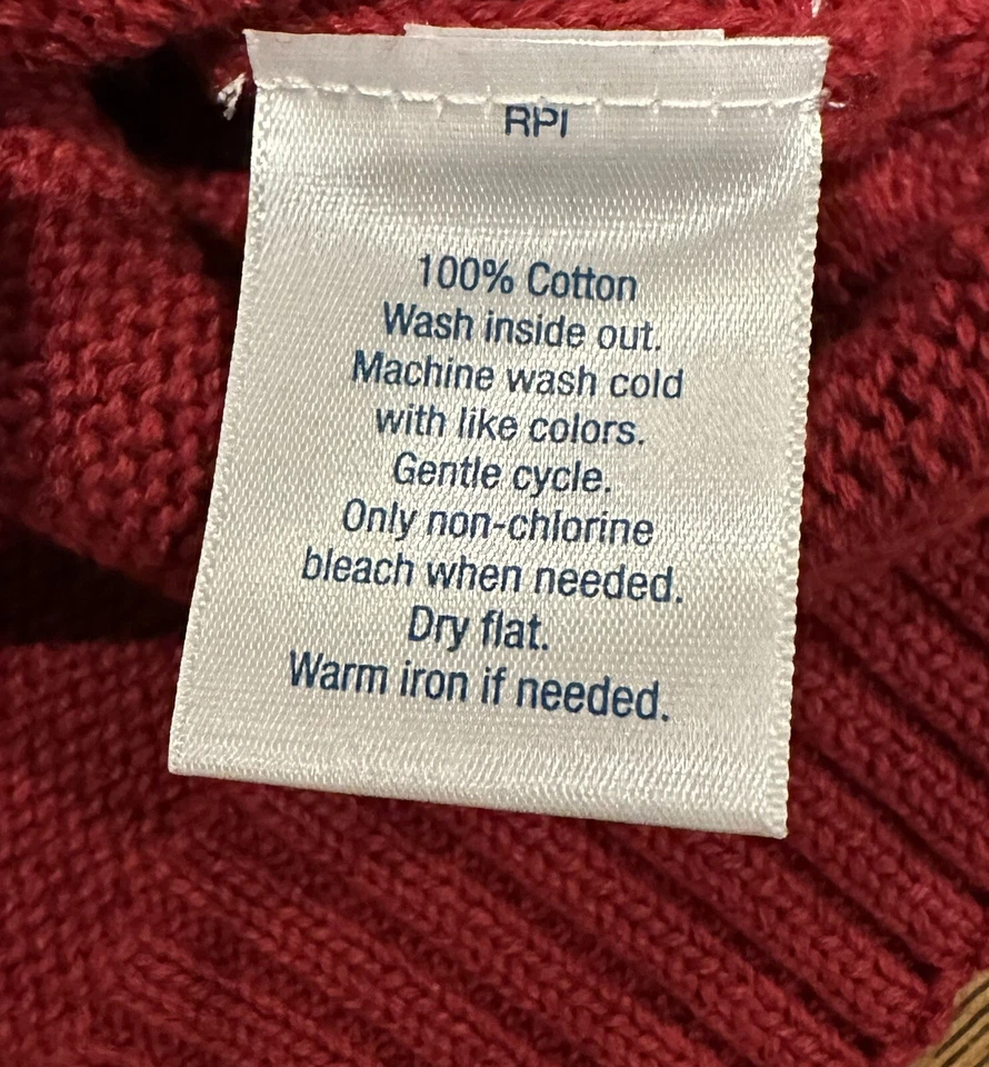 Suéter Urban Pipeline meninos jovens tamanho M geométrico vermelho Natal desgaste pulôver - Imagem 4 de 4