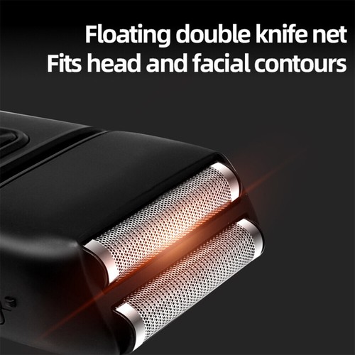 Afeitadora eléctrica para hombre afeitadora de papel de afeitar recortadora de barba inalámbrica USB recargable - Imagen 11 de 14