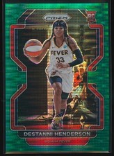 Destanni Henderson 2022 Panini Prizm WNBA Green Pulsar RC #199 8/25
