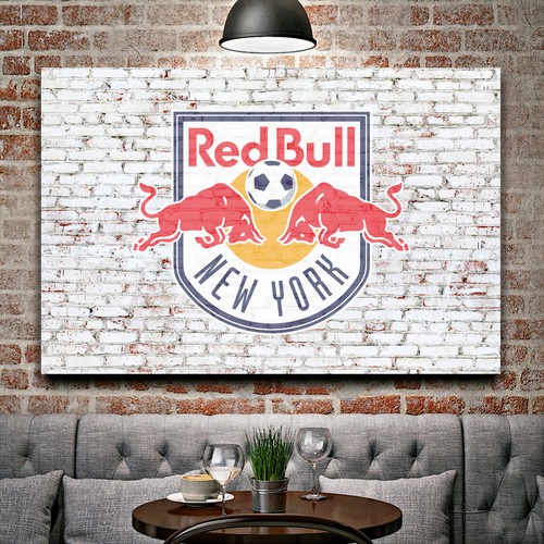 New York Red Bulls on Brick Wall Sign MLS Major League Soccer POSTER CANVAS - Picture 7 of 7