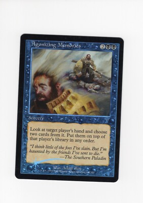 Agonizing Memories 7th FOIL NM- light clouding MTG Magic the Gathering b