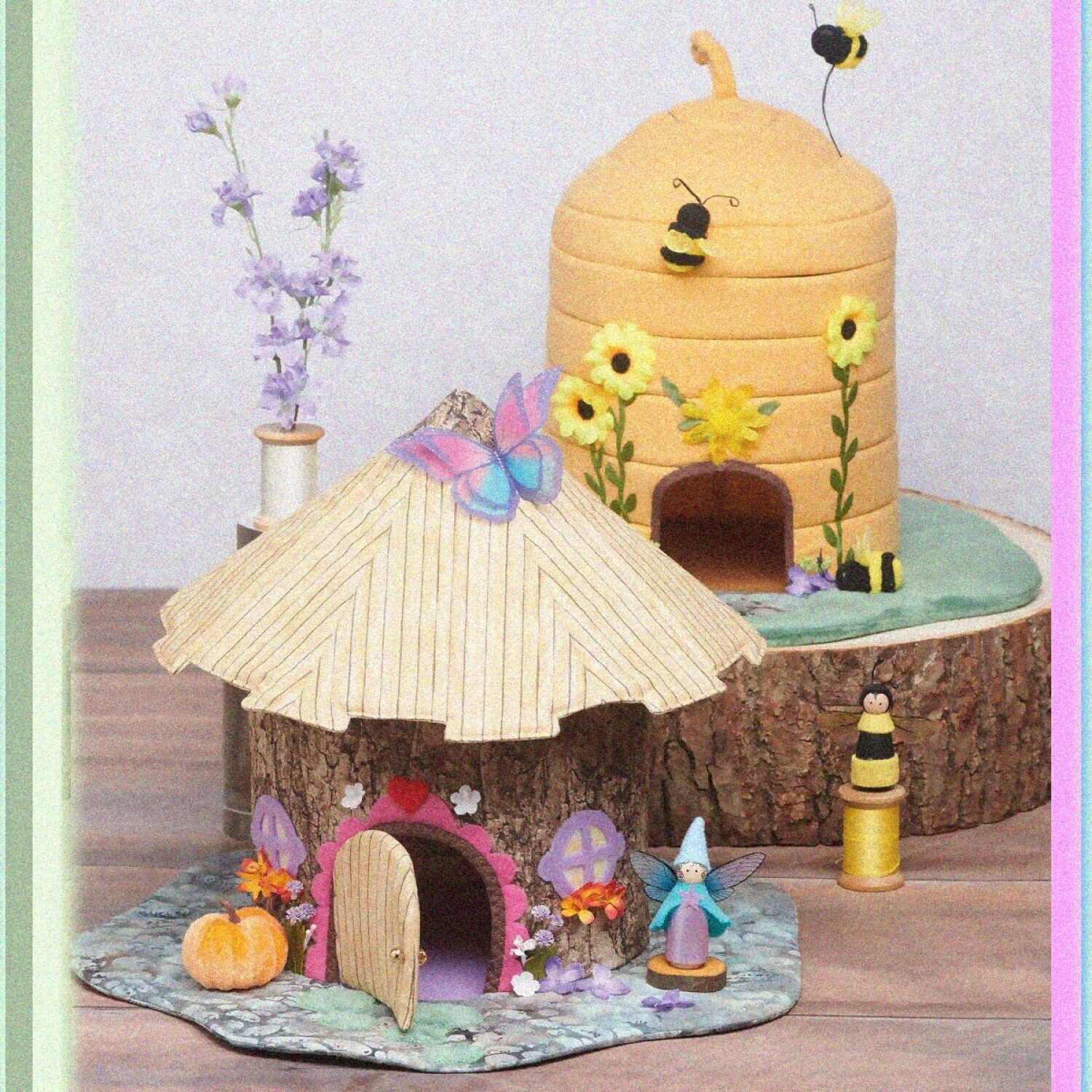 Critter Cottages & Peg Doll Playset Sewing Kit by Carla Reiss, S9839, One Size,