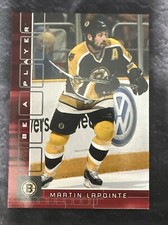 2001-02 Be A Player Ruby Parallel 319 Martin LaPointe Boston Bruins