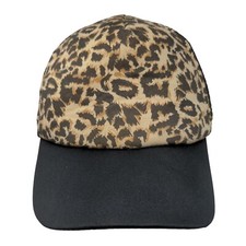 Leopard Print Snapback Mesh Back Trucker Hat Multi OSFA Adjustable