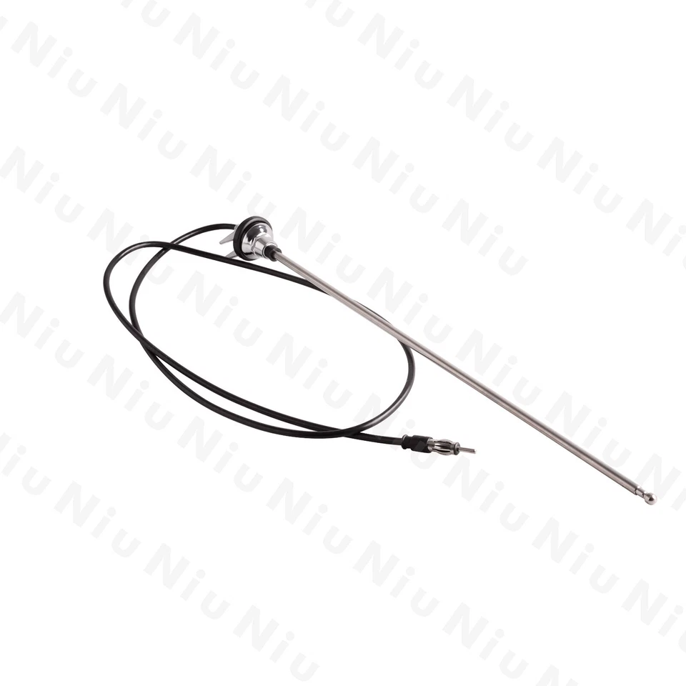 3 Section Retractable Vintage Style AM/FM Car Radio Antenna Round Base - Image 2 of 4