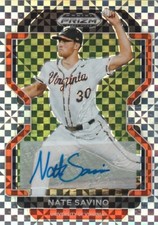 NATE SAVINO 2022 PANINI PRIZM DRAFT PICKS AUTOGRAPH POWER PLAID PRIZM  11/17