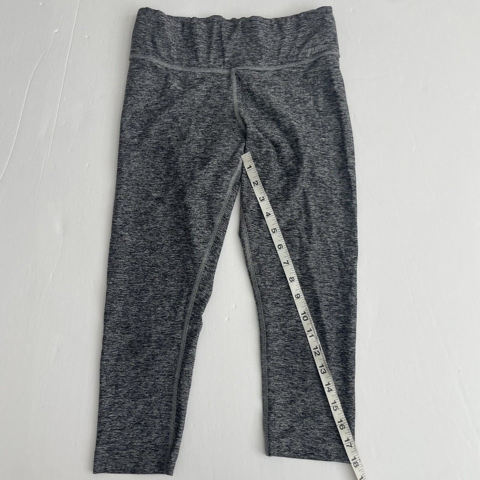 Victoria’s Secret PINK Cropped Leggings XS Gray Yoga Pants Workout Gym