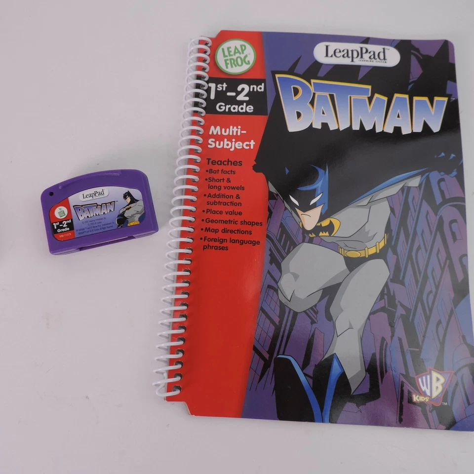 LeapPad Leap Frog Book & Cartridge Batman Language Homeschool map - Image 3 of 4