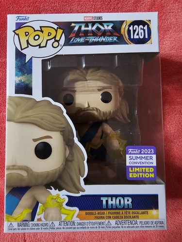 Funko Pop! Thor #1261 Marvel SDCC 2023 Exclusive Con Sticker With Protector