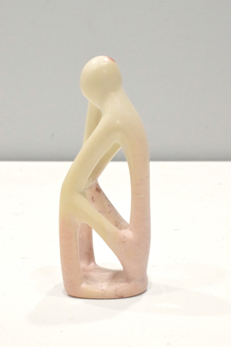 African Soapstone Carved Thinker Sculpture Kenya | eBay