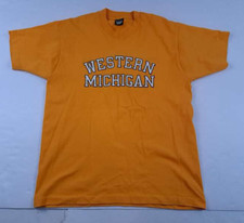 Western Michigan Broncos Single Stitch Screen Stars T-Shirt XL USA made