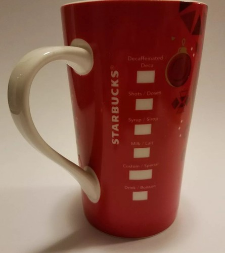 Starbucks Green Mermaid Coffee Cup Tea Mug 2013 Christmas Red Holly 16 oz - Picture 4 of 8