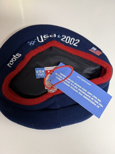 Roots 2002 U.S. Olympics Team Beret Style Hat, Cap - Picture 2 of 5