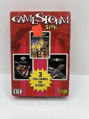 Game Storm 3 Pack: 3 Full Games on 4 CDs PC Windows 95 SEALED