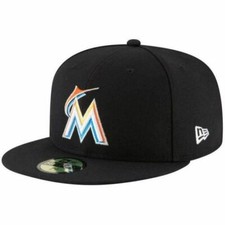  70440171 Mens New Era MLB Authentic On Field 59FIFTY Fitted Cap Miami Marlins