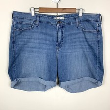Levi's Womens 22 22W Denim Shorts Cuffed Blue Jean Classic Short