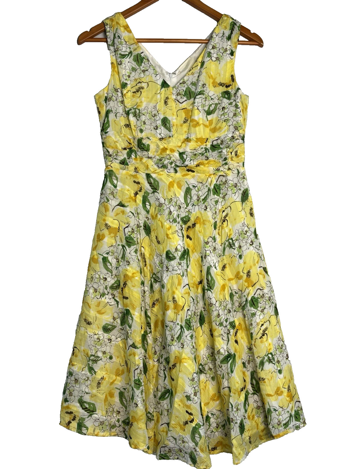 Retro Yellow Vintage Dresses Robbie Bee Vintage Dress WMs Petite