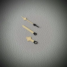 HANDS SET T STYLE BLACK CENTER C3 LIGHT CREAM / SEIKO MOD SKX SKX007 NH35 NH36