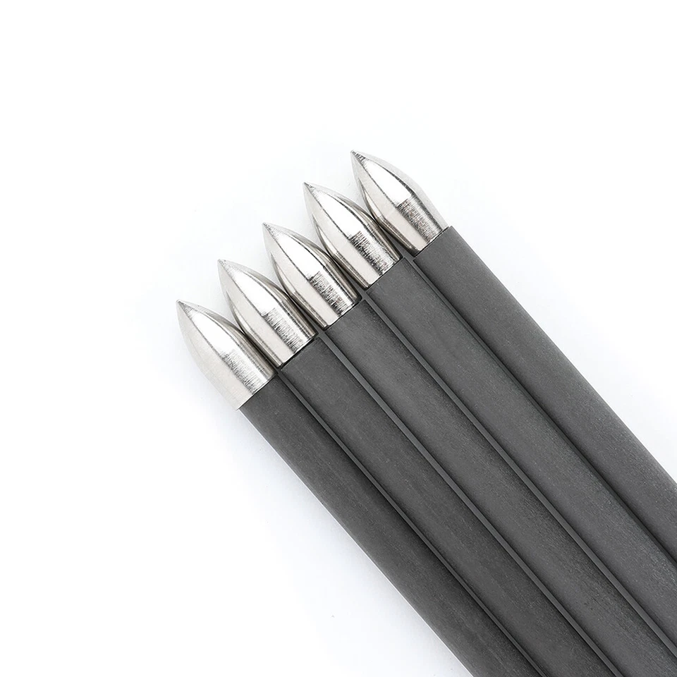 Archery 4.2mm Insert Arrowheads Target Point Tips Broadhead Shaft Shooting 12PCS - Image 4 of 4
