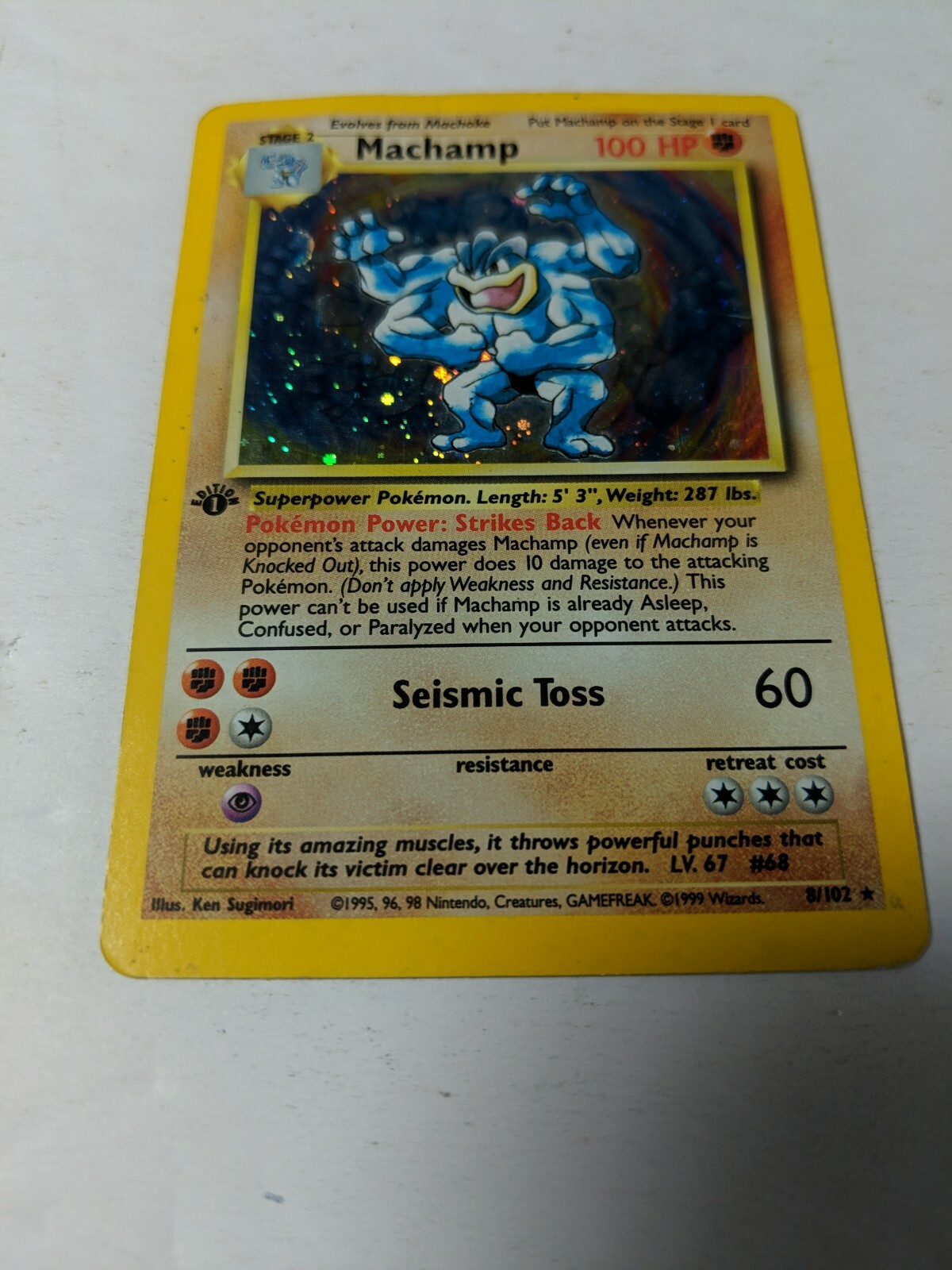 1999 Pokemon Card | Machamp | 100HP & 8/102 | eBay