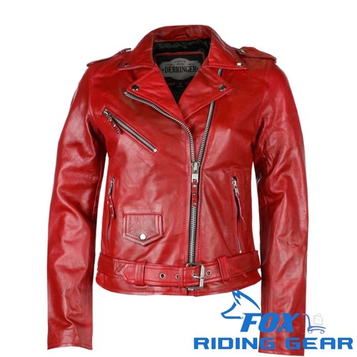 OPEN BOX -Derringer Vintage Red womens leather jacket 3XL - Picture 2 of 12